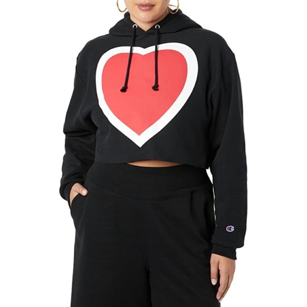 Making the Cut S3E2 Champion Collab Winning Look Cropped Cut-Off Hoodie
